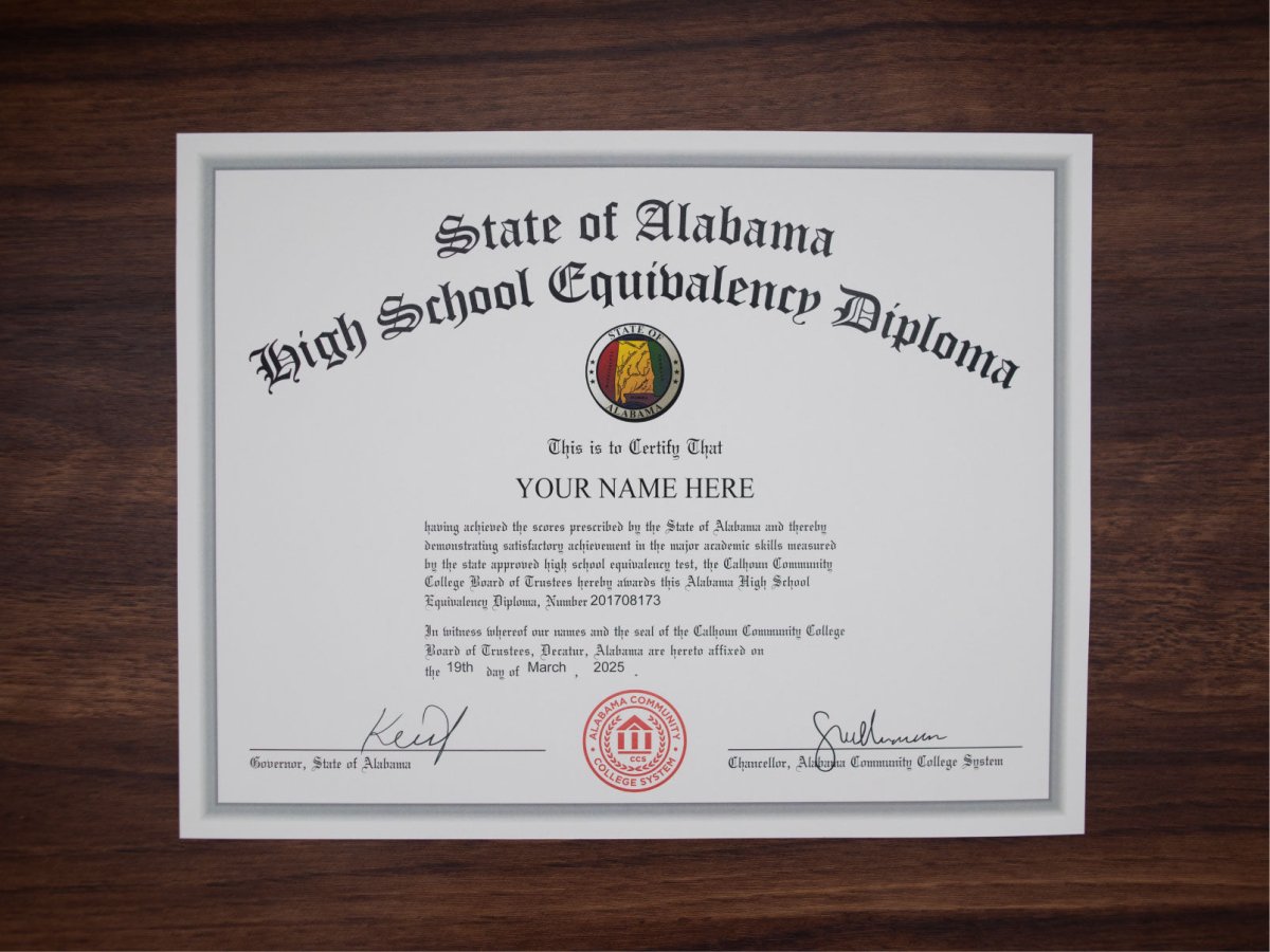 Can I choose the completion date on a replacement GED diploma?